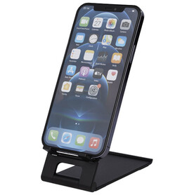Rise schlanker Aluminium Smartphone Ständer, schwarz bedrucken, Art.-Nr. 12427990