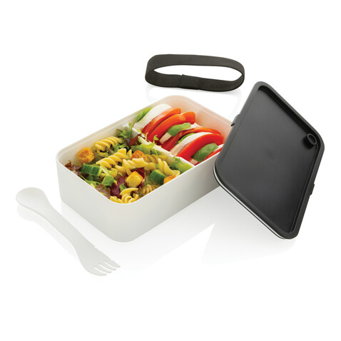 GRS RPP Lunchbox mit Göffel weiß bedrucken, Art.-Nr. P269.053