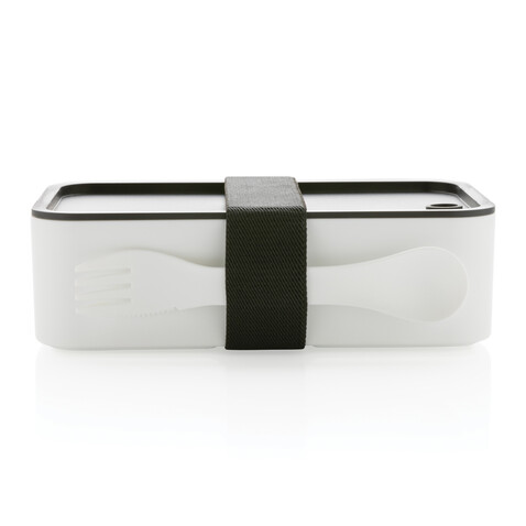 GRS RPP Lunchbox mit Göffel weiß bedrucken, Art.-Nr. P269.053