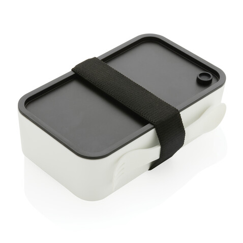 GRS RPP Lunchbox mit Göffel weiß bedrucken, Art.-Nr. P269.053