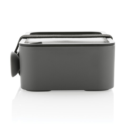 GRS RPP Lunchbox mit Göffel grau bedrucken, Art.-Nr. P269.052
