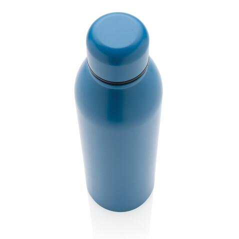 RCS recycelte Stainless Steel Vakuumflasche blau bedrucken, Art.-Nr. P433.045