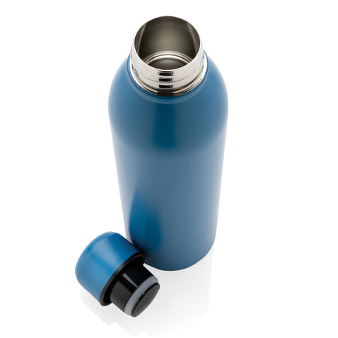 RCS recycelte Stainless Steel Vakuumflasche blau bedrucken, Art.-Nr. P433.045