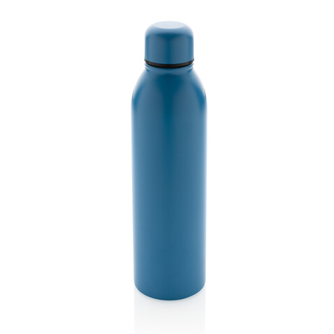 RCS recycelte Stainless Steel Vakuumflasche blau bedrucken, Art.-Nr. P433.045
