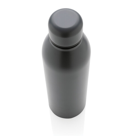 RCS recycelte Stainless Steel Vakuumflasche anthrazit bedrucken, Art.-Nr. P433.042