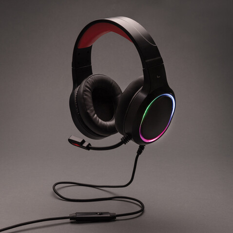 RGB Gaming Headset schwarz bedrucken, Art.-Nr. P329.271