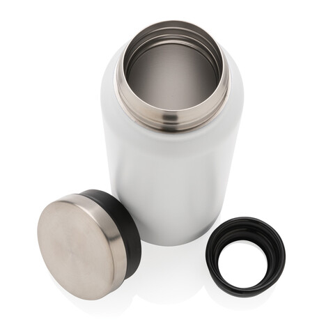 RCS recycelte Stainless Steel Vakuumflasche 600ml weiß bedrucken, Art.-Nr. P433.023