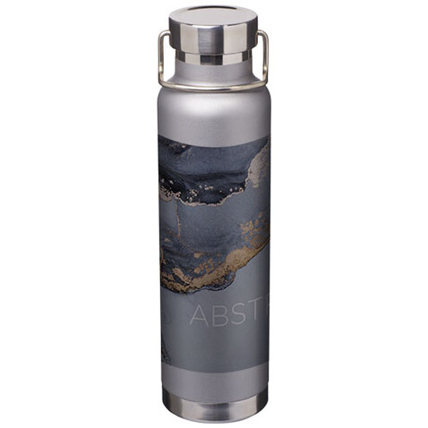 Thor 650 ml Kupfer-Vakuum Isoliersportflasche, grau bedrucken, Art.-Nr. 10048802