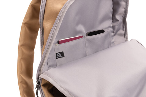 Impact AWARE™ 1200D 15.6&#039;&#039; Laptop-Rucksack khaki, grau bedrucken, Art.-Nr. P762.829