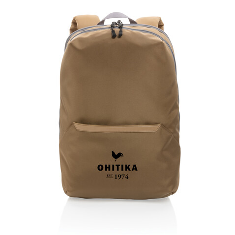 Impact AWARE™ 1200D 15.6&#039;&#039; Laptop-Rucksack khaki, grau bedrucken, Art.-Nr. P762.829