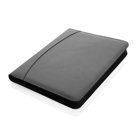 RCS rPU Deluxe Tech Portfolio mit Reißverschluss schwarz bedrucken, Art.-Nr. P774.401