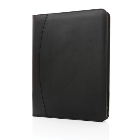 RCS rPU Deluxe Tech Portfolio mit Reißverschluss schwarz bedrucken, Art.-Nr. P774.401