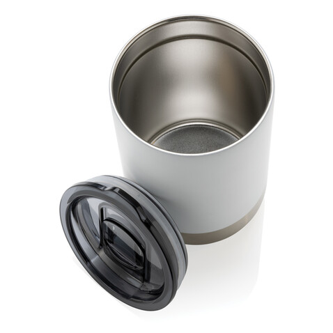 RCS recycelter Stainless Steel Becher weiß bedrucken, Art.-Nr. P433.063