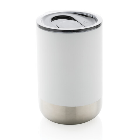 RCS recycelter Stainless Steel Becher weiß bedrucken, Art.-Nr. P433.063
