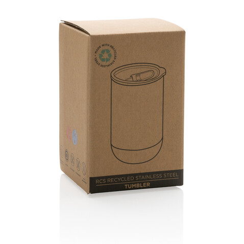 RCS recycelter Stainless Steel Becher weiß bedrucken, Art.-Nr. P433.063