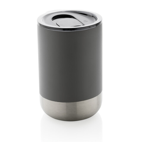 RCS recycelter Stainless Steel Becher grau bedrucken, Art.-Nr. P433.062