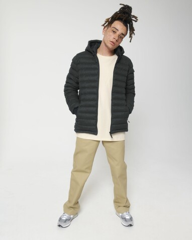 Stanley Voyager Wool-Like - Wollähnliche wattierte Herrenjacke - Dark Heather Grey - L bedrucken, Art.-Nr. STJM889C6511L