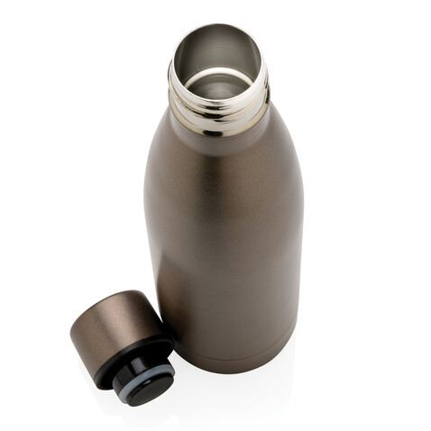 RCS recycelte Stainless Steel Solid Vakuum-Flasche braun bedrucken, Art.-Nr. P433.279