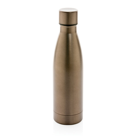 RCS recycelte Stainless Steel Solid Vakuum-Flasche braun bedrucken, Art.-Nr. P433.279