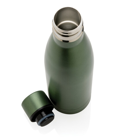 RCS recycelte Stainless Steel Solid Vakuum-Flasche grün bedrucken, Art.-Nr. P433.277