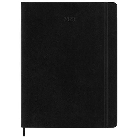 Moleskine Softcover 12 Monate Wochenkalender XL, schwarz bedrucken, Art.-Nr. 10775590