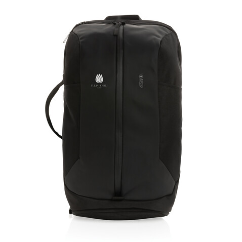 Swiss Peak AWARE™ RPET 15.6&quot; Work &amp; Gym Rucksack schwarz bedrucken, Art.-Nr. P762.771
