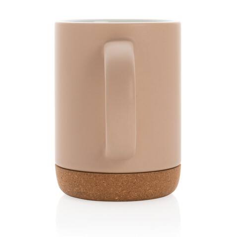 Keramikbecher mit Korkboden, 280ml braun bedrucken, Art.-Nr. P434.088