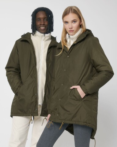 Padded Parker - Der Unisex-Parka wattiert - British Khaki - XXS bedrucken, Art.-Nr. STJU841C0082S