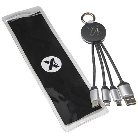 SCX.design C16 Kabel mit Leuchtlogo, rot, schwarz bedrucken, Art.-Nr. 2PX00221