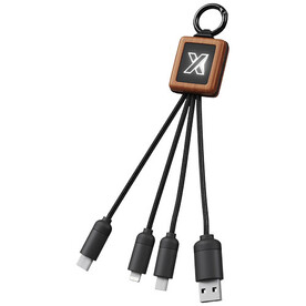 SCX.design C19 Easy to Use Kabel aus Holz mit Leuchtlogo, holz, schwarz bedrucken, Art.-Nr. 2PX04471