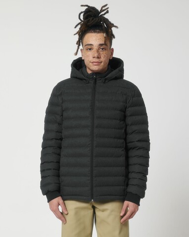 Stanley Voyager Wool-Like - Wollähnliche wattierte Herrenjacke - Dark Heather Grey - XL bedrucken, Art.-Nr. STJM889C6511X