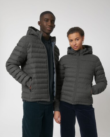 Stanley Voyager Wool-Like - Wollähnliche wattierte Herrenjacke - Deep Metal Heather Grey - 3XL bedrucken, Art.-Nr. STJM889C0943X