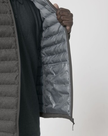 Stanley Voyager Wool-Like - Wollähnliche wattierte Herrenjacke - Deep Metal Heather Grey - XL bedrucken, Art.-Nr. STJM889C0941X