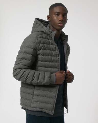 Stanley Voyager Wool-Like - Wollähnliche wattierte Herrenjacke - Deep Metal Heather Grey - S bedrucken, Art.-Nr. STJM889C0941S