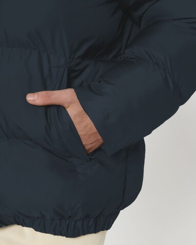 Puffer - Die Oversized Unisex-Steppjacke - French Navy - S bedrucken, Art.-Nr. STJU840C7271S