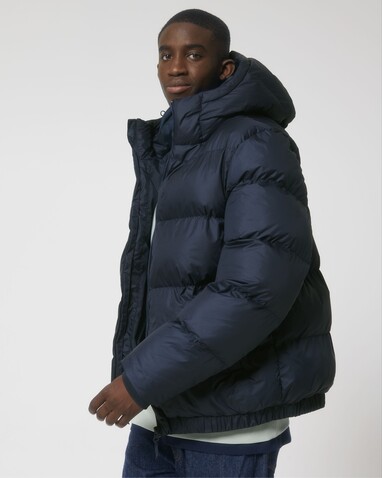 Puffer - Die Oversized Unisex-Steppjacke - French Navy - S bedrucken, Art.-Nr. STJU840C7271S