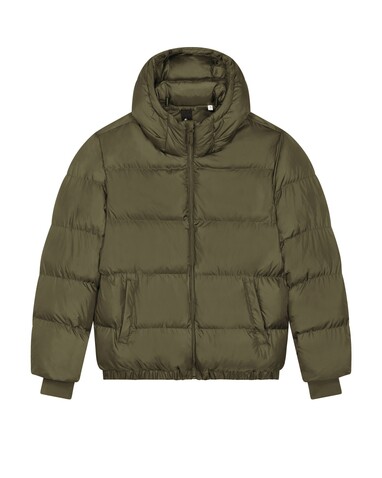 Puffer - Die Oversized Unisex-Steppjacke - British Khaki - L bedrucken, Art.-Nr. STJU840C0081L