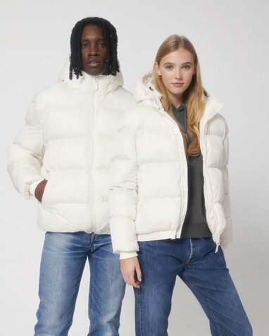 Puffer - Die Oversized Unisex-Steppjacke - Off White - XL bedrucken, Art.-Nr. STJU840C0181X