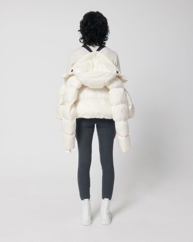 Puffer - Die Oversized Unisex-Steppjacke - Off White - XL bedrucken, Art.-Nr. STJU840C0181X