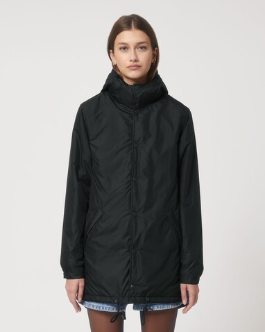 Padded Parker - Der Unisex-Parka wattiert - Black - M bedrucken, Art.-Nr. STJU841C0021M
