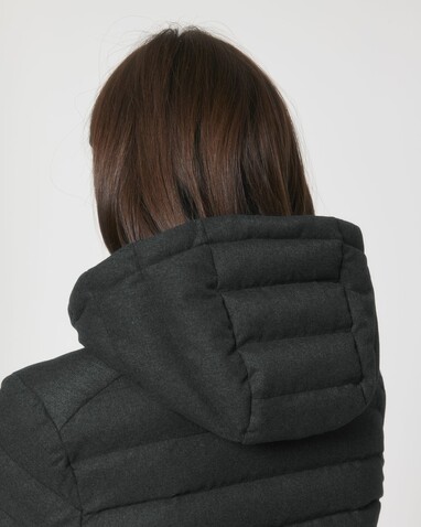 Stella Voyager Wool-Like - Wollähnliche wattierte Damenjacke - Dark Heather Grey - XXL bedrucken, Art.-Nr. STJW897C6512X