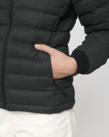 Stella Voyager Wool-Like - Wollähnliche wattierte Damenjacke - Dark Heather Grey - XXL bedrucken, Art.-Nr. STJW897C6512X