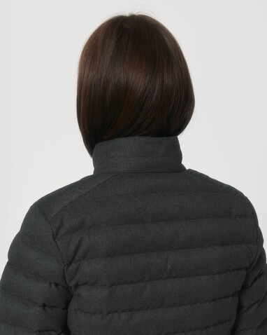 Stella Voyager Wool-Like - Wollähnliche wattierte Damenjacke - Dark Heather Grey - XXL bedrucken, Art.-Nr. STJW897C6512X