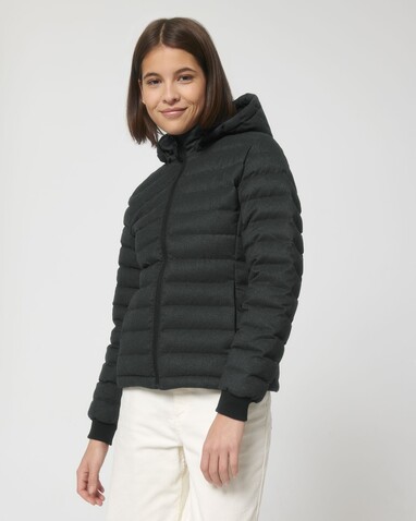 Stella Voyager Wool-Like - Wollähnliche wattierte Damenjacke - Dark Heather Grey - XXL bedrucken, Art.-Nr. STJW897C6512X