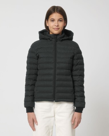 Stella Voyager Wool-Like - Wollähnliche wattierte Damenjacke - Dark Heather Grey - XXL bedrucken, Art.-Nr. STJW897C6512X