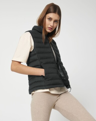 Stella Climber Wool-Like - Wollähnliche Damenweste - Dark Heather Grey - XXL bedrucken, Art.-Nr. STJW899C6512X