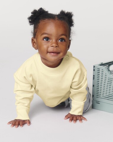 Baby Changer - Das Iconic Baby-Rundhals-Sweatshirt - Butter - 24-36 m/92-98cm bedrucken, Art.-Nr. STSB920C078B5