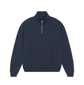 Miller Dry - Das Boxy Unisex-Sweatshirt mit kurzem Reißverschluss und trockenem Griff - French Navy - 3XL bedrucken, Art.-Nr. STSU795C7273X