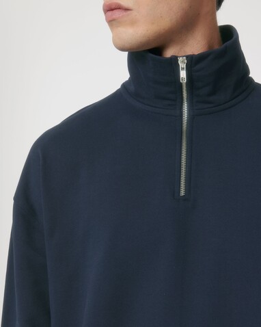 Miller Dry - Das Boxy Unisex-Sweatshirt mit kurzem Reißverschluss und trockenem Griff - French Navy - L bedrucken, Art.-Nr. STSU795C7271L Miller Dry - Das Boxy Unisex-Sweatshirt mit kurzem Reißverschluss und trockenem Griff - French Navy - L bedrucken, Art.-Nr. STSU795C7271L