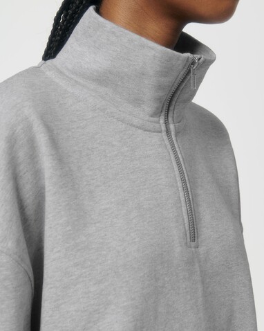 Miller Dry - Das Boxy Unisex-Sweatshirt mit kurzem Reißverschluss und trockenem Griff - Heather Grey - XXS bedrucken, Art.-Nr. STSU795C2502S Miller Dry - Das Boxy Unisex-Sweatshirt mit kurzem Reißverschluss und trockenem Griff - Heather Grey - XXS bedrucken, Art.-Nr. STSU795C2502S